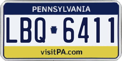 PA license plate LBQ6411