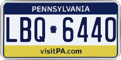 PA license plate LBQ6440