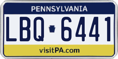 PA license plate LBQ6441