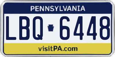 PA license plate LBQ6448