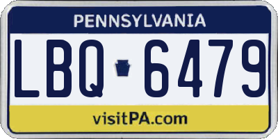 PA license plate LBQ6479