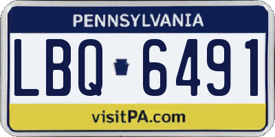 PA license plate LBQ6491
