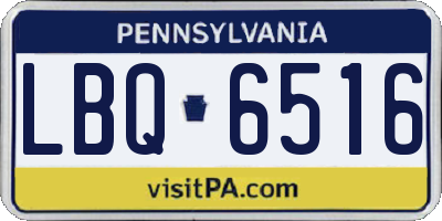 PA license plate LBQ6516
