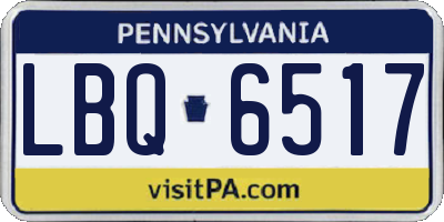 PA license plate LBQ6517