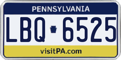 PA license plate LBQ6525