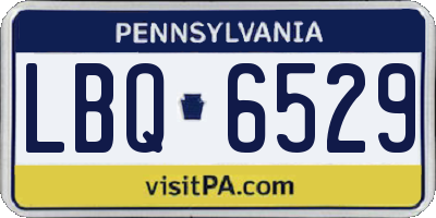 PA license plate LBQ6529