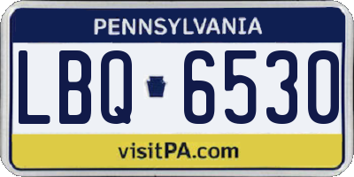 PA license plate LBQ6530