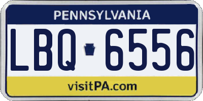 PA license plate LBQ6556