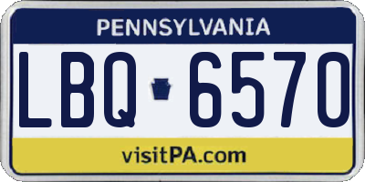 PA license plate LBQ6570