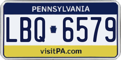 PA license plate LBQ6579