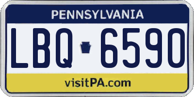 PA license plate LBQ6590