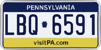 PA license plate LBQ6591