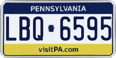 PA license plate LBQ6595