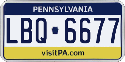 PA license plate LBQ6677