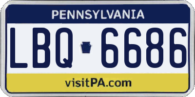 PA license plate LBQ6686