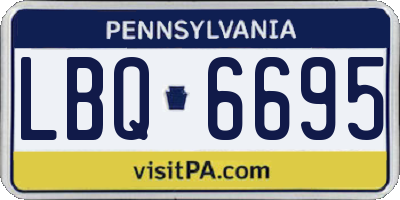 PA license plate LBQ6695