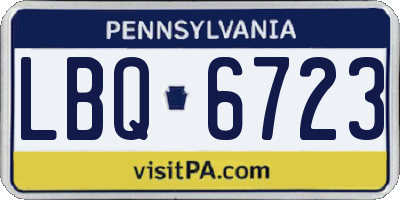 PA license plate LBQ6723