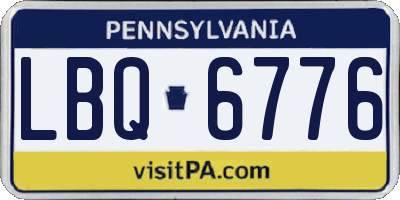 PA license plate LBQ6776