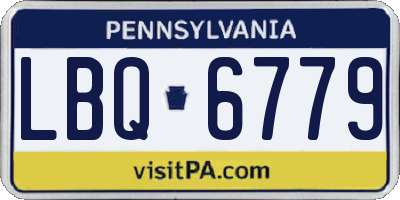 PA license plate LBQ6779