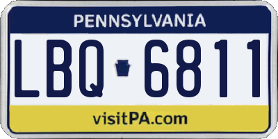 PA license plate LBQ6811