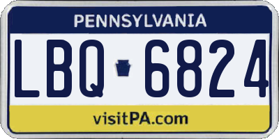 PA license plate LBQ6824