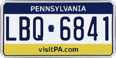 PA license plate LBQ6841