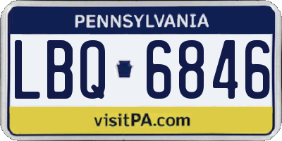 PA license plate LBQ6846