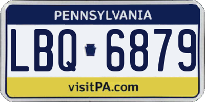 PA license plate LBQ6879