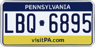 PA license plate LBQ6895