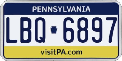 PA license plate LBQ6897