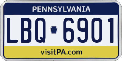 PA license plate LBQ6901