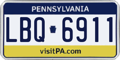 PA license plate LBQ6911