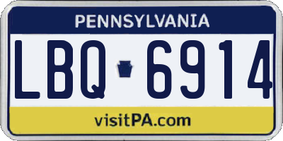PA license plate LBQ6914