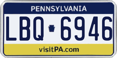 PA license plate LBQ6946