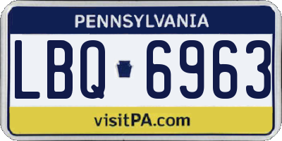 PA license plate LBQ6963
