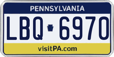 PA license plate LBQ6970