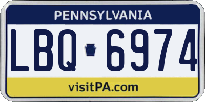 PA license plate LBQ6974
