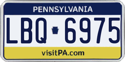 PA license plate LBQ6975