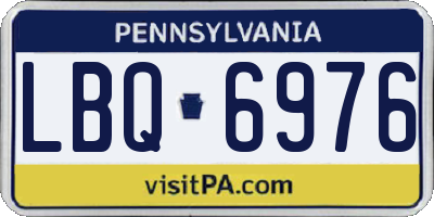 PA license plate LBQ6976
