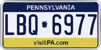 PA license plate LBQ6977
