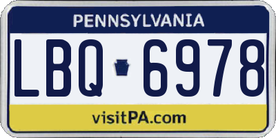 PA license plate LBQ6978