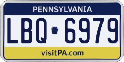 PA license plate LBQ6979