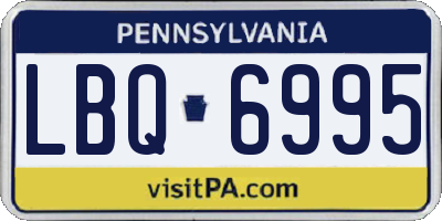 PA license plate LBQ6995