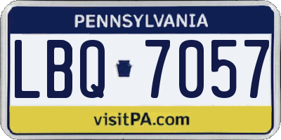 PA license plate LBQ7057