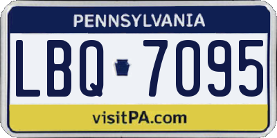 PA license plate LBQ7095