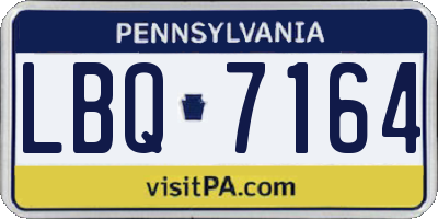 PA license plate LBQ7164