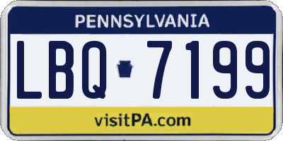 PA license plate LBQ7199