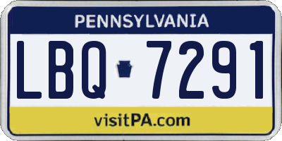 PA license plate LBQ7291