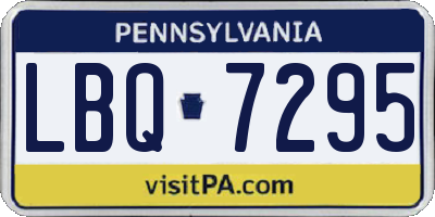 PA license plate LBQ7295