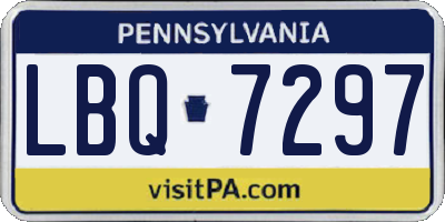 PA license plate LBQ7297